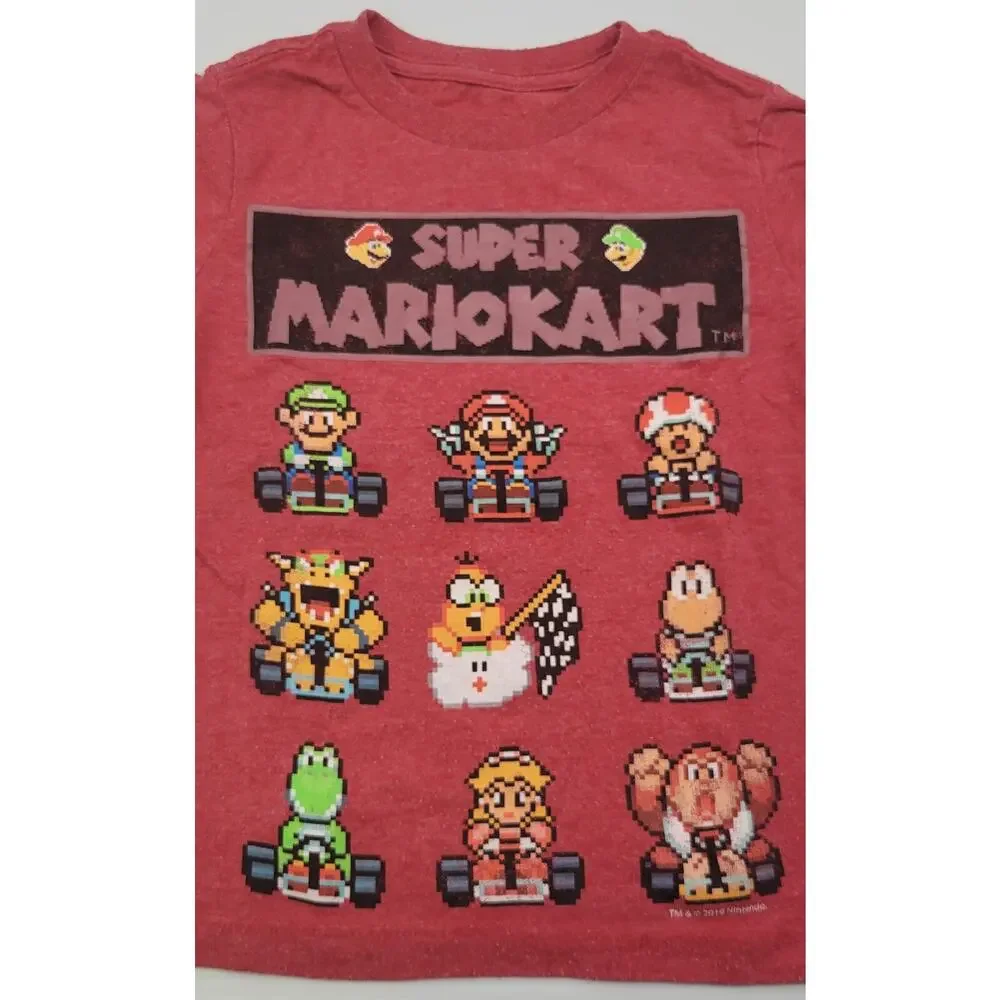 L6) GAP Kids Nintendo Super Mario Kart Red T-Shirt XS